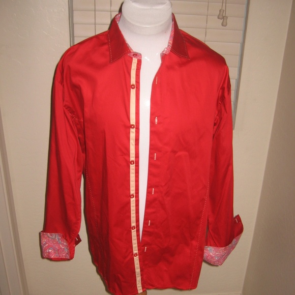 Envy Couture Slim Fit Shirt - Red - Picture 1 of 5